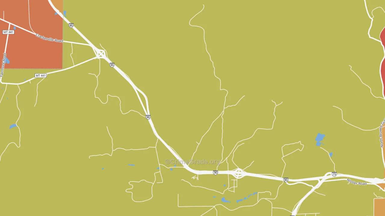 Ramsay, MT Map of Burglary Rates