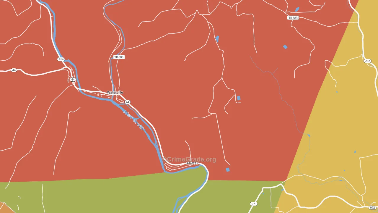Ramsey, PA Map of Burglary Rates