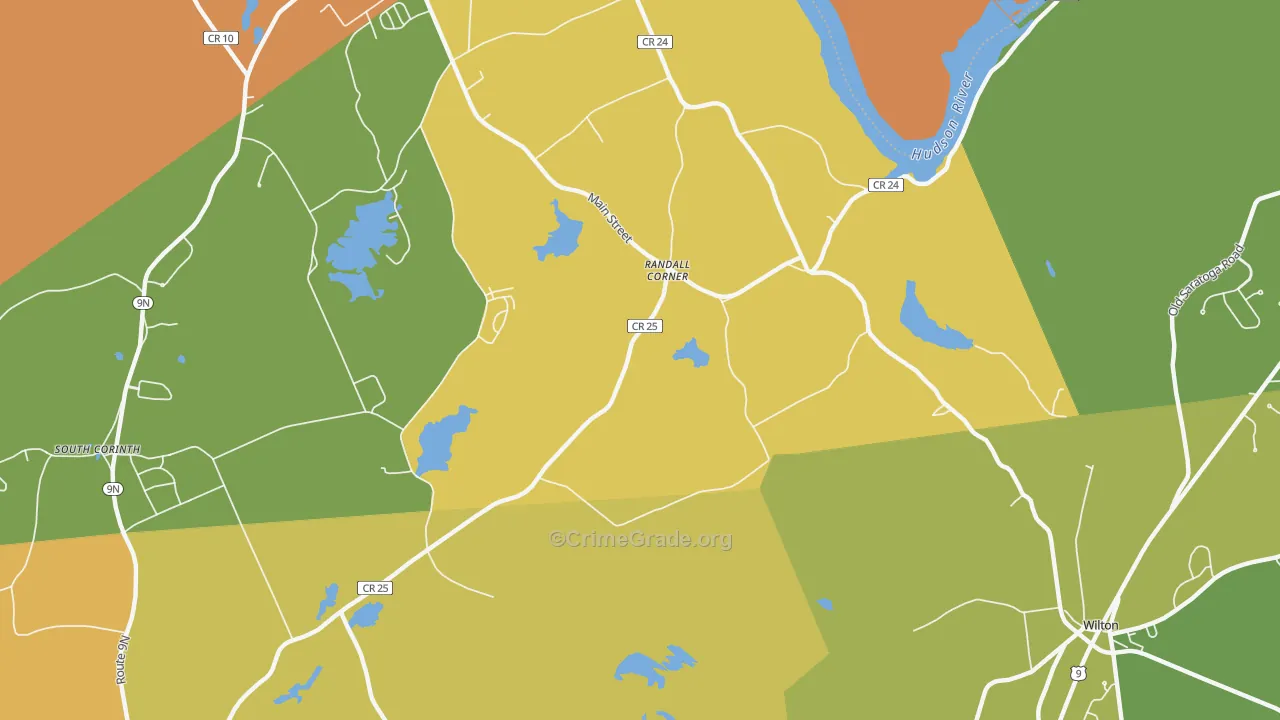 Randall Corner, NY Map of Burglary Rates
