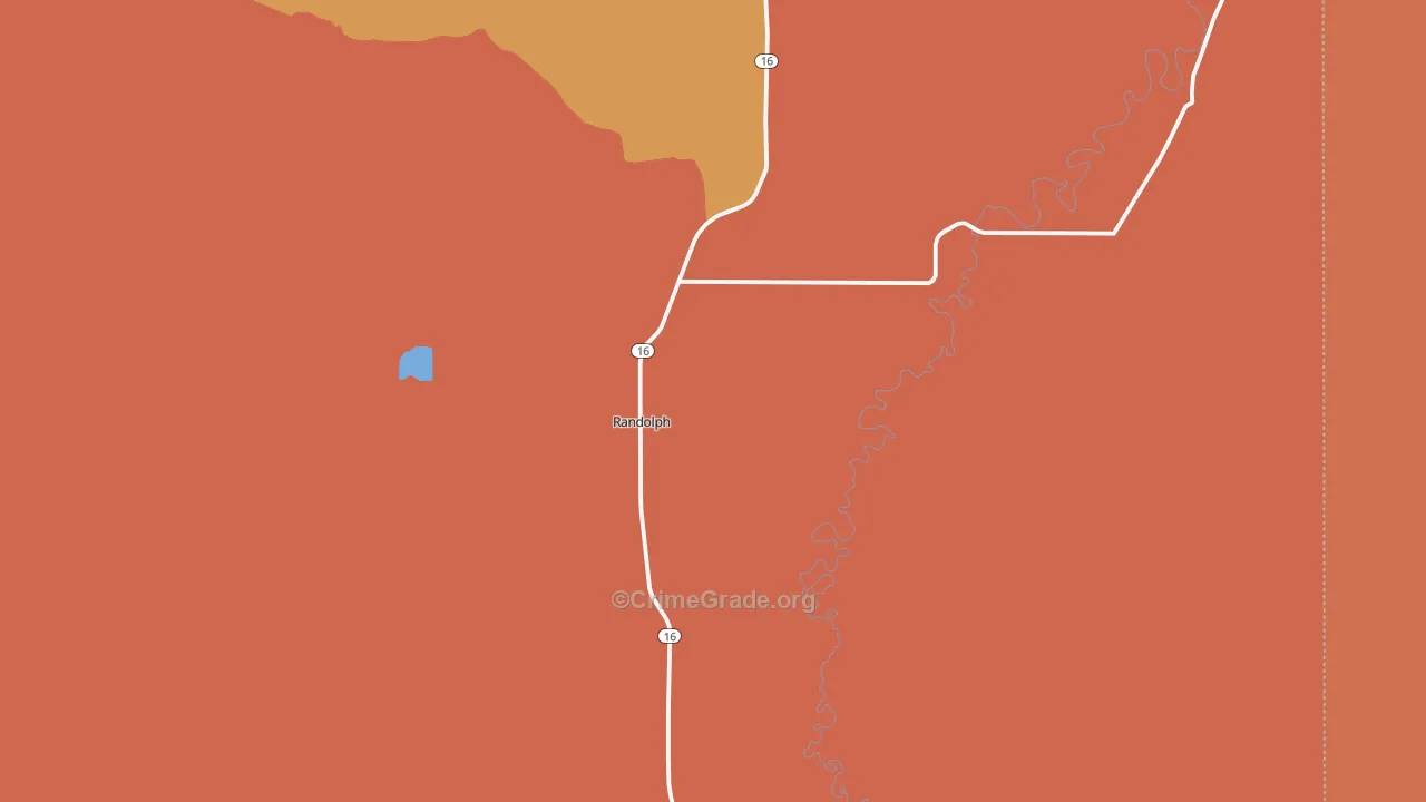 Randolph, UT Map of Burglary Rates
