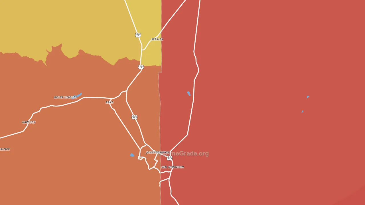 Randsburg, CA Map of Burglary Rates