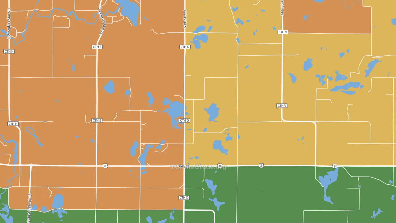 Range, WI Map of Burglary Rates