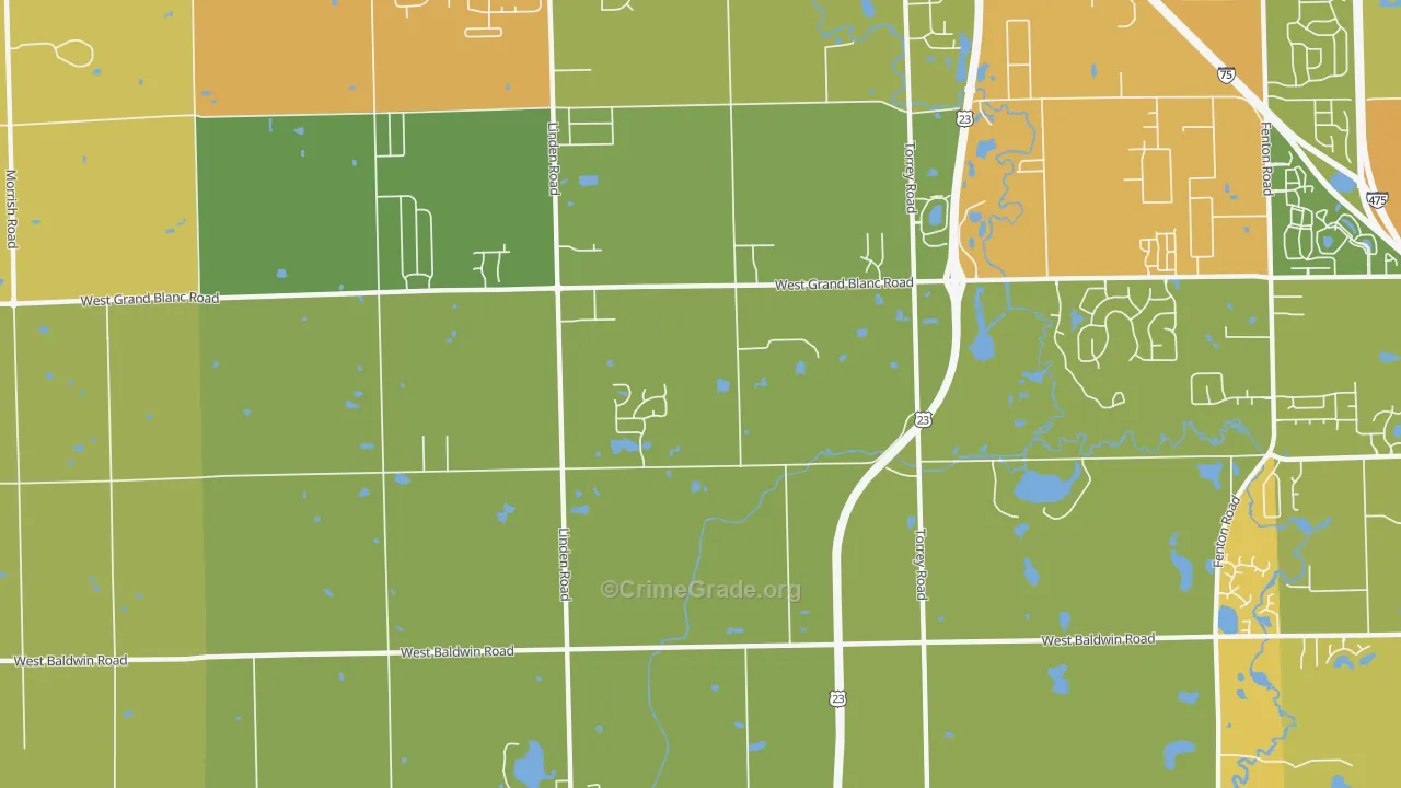 Rankin, MI Map of Burglary Rates
