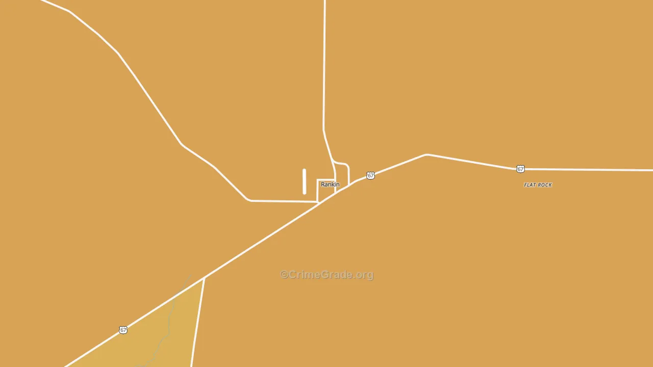 Rankin, TX Map of Burglary Rates