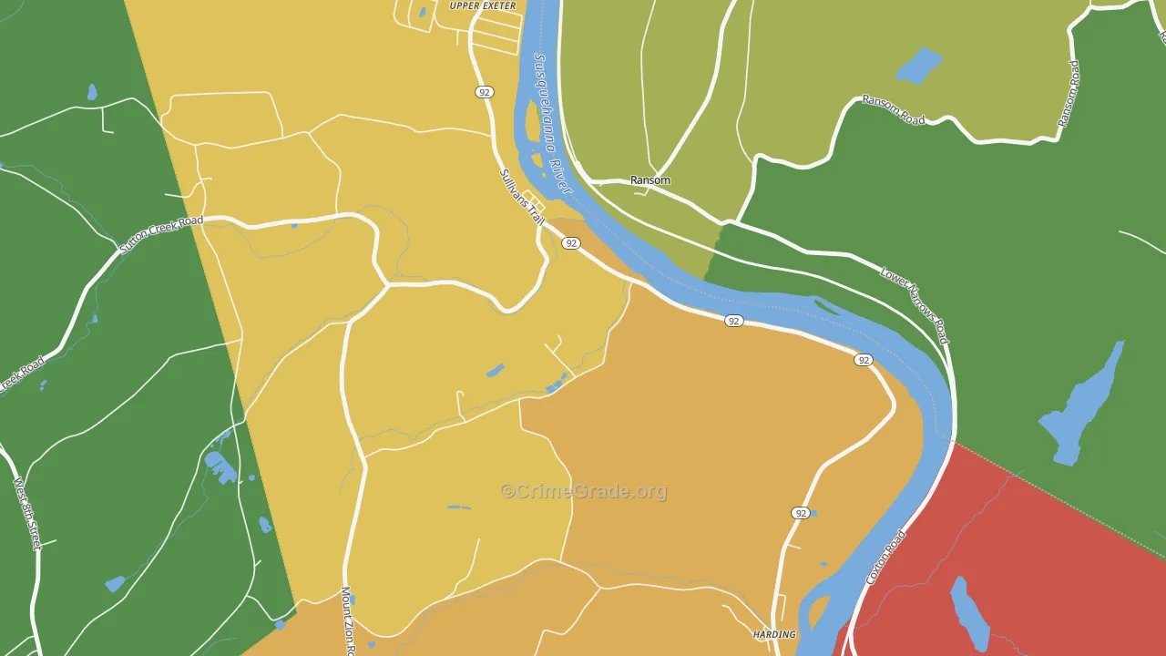 Ransom, PA Map of Burglary Rates