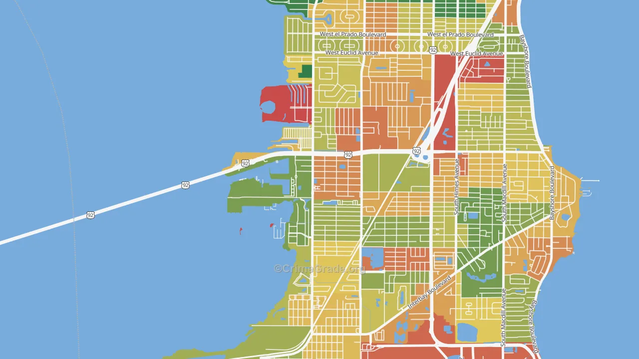 Rattlesnake, Tampa, FL Map of Burglary Rates