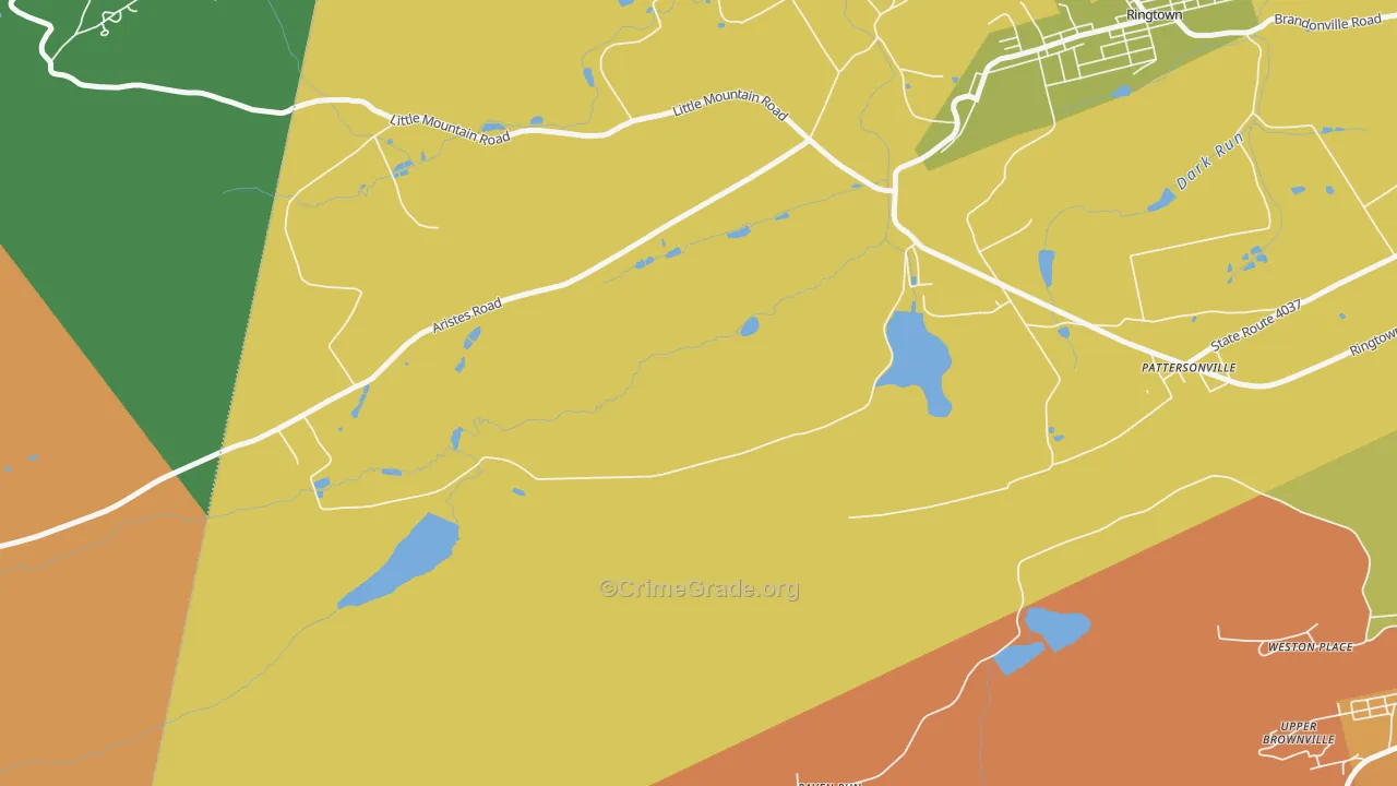 Raven Run, PA Map of Burglary Rates
