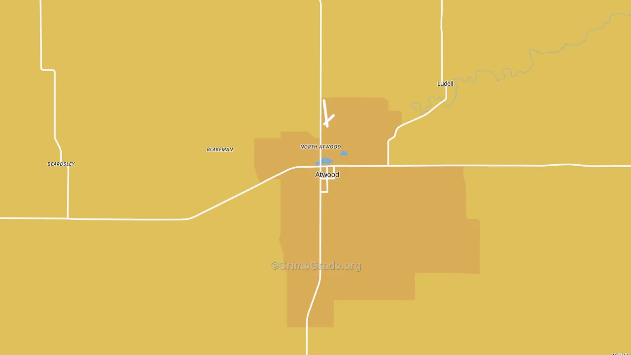 Rawlins County, KS Map of Burglary Rates