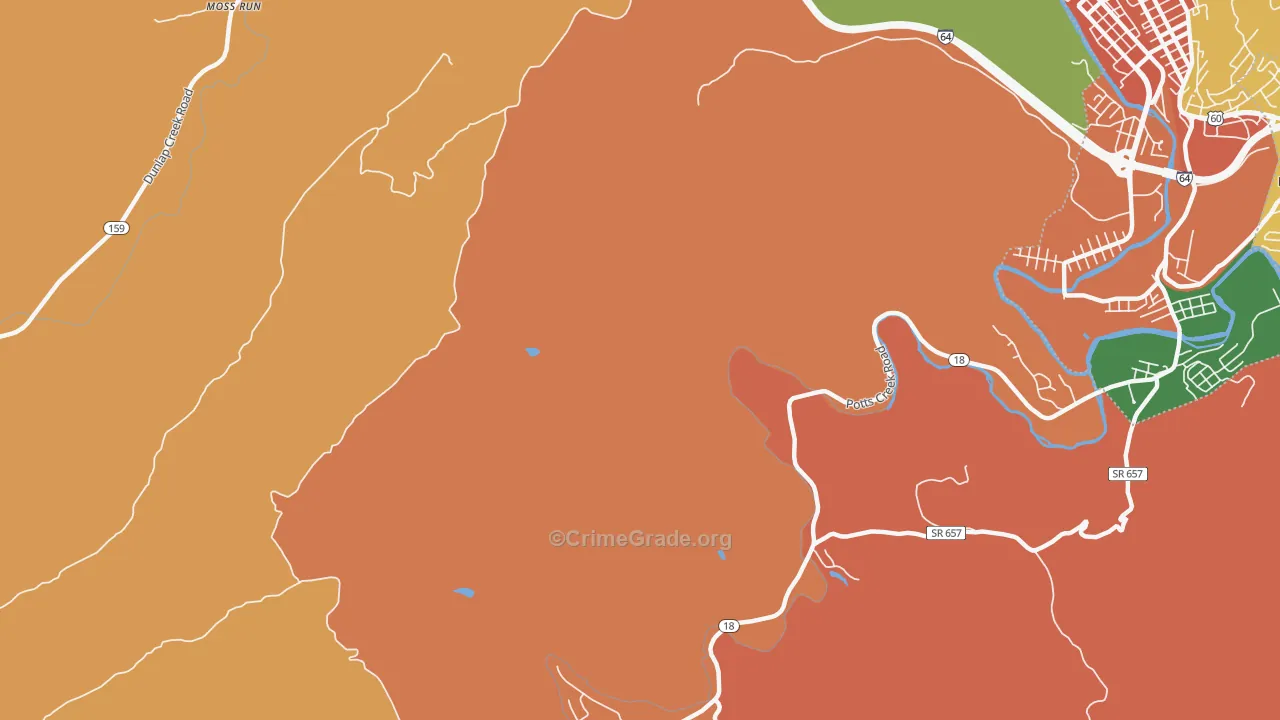 Rayon Terrace, VA Map of Burglary Rates