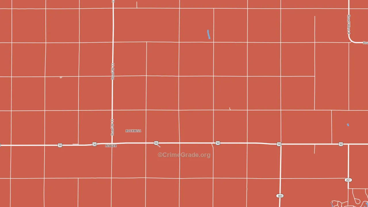 Reager, KS Map of Burglary Rates