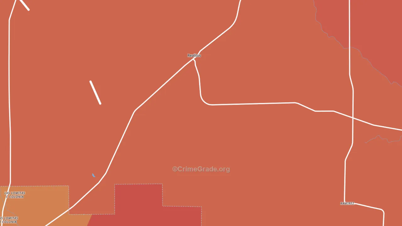 Realitos, TX Map of Burglary Rates
