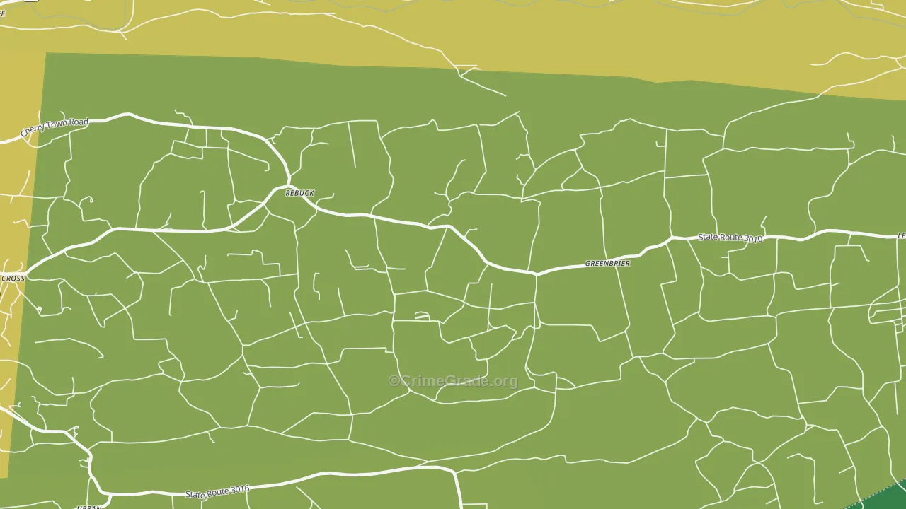 Rebuck, PA Map of Burglary Rates