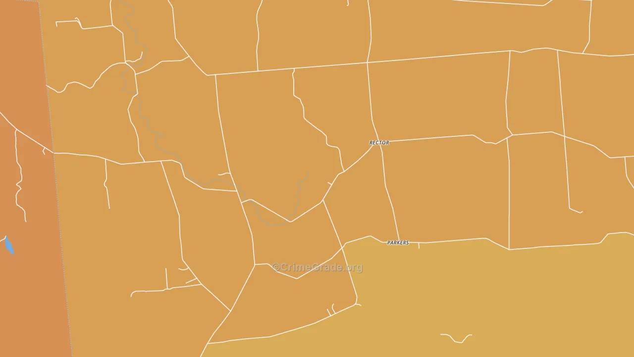 Rector, NY Map of Burglary Rates