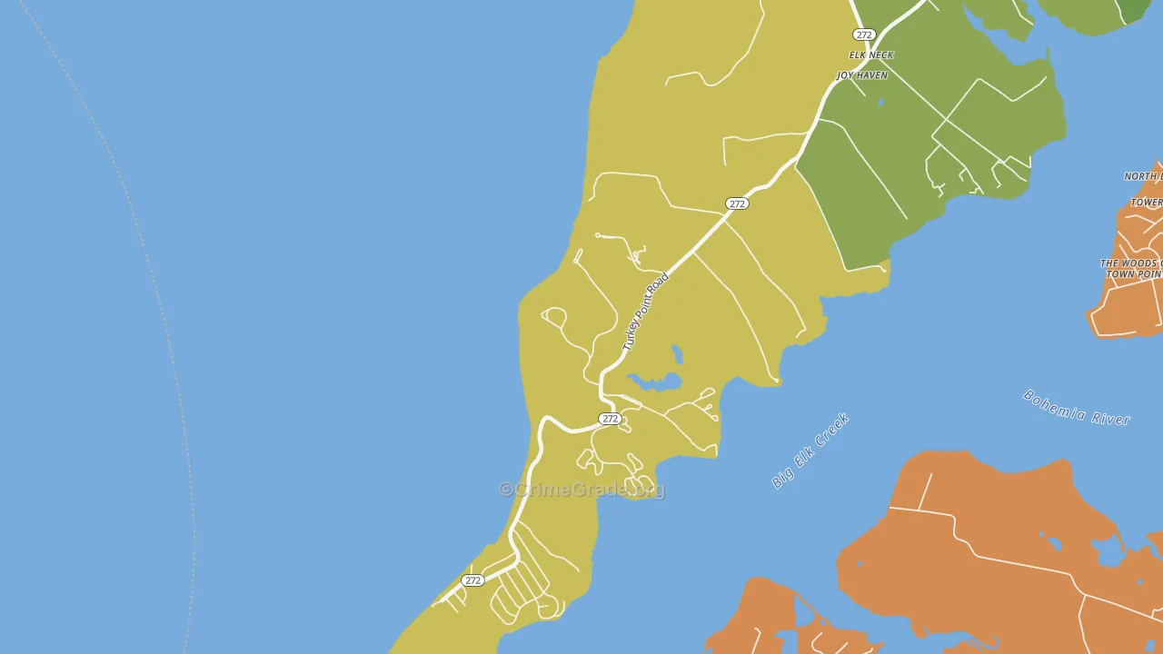 Red Point, MD Map of Burglary Rates