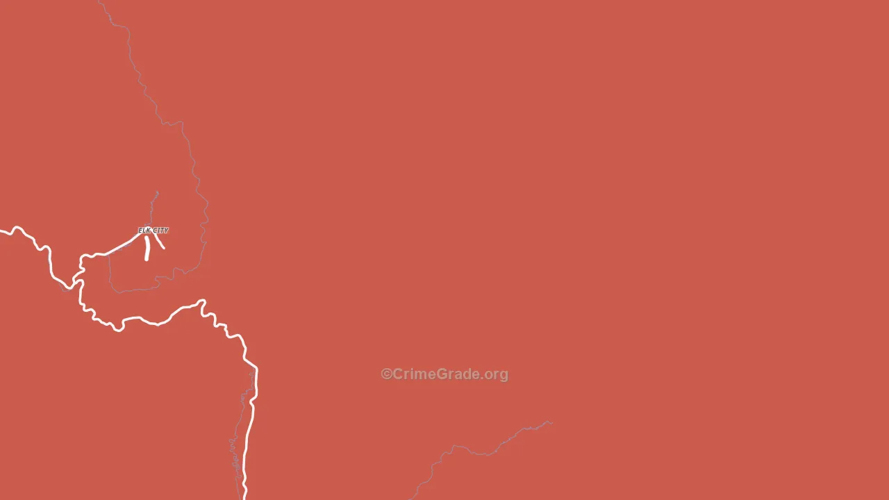 Red River Hot Springs, ID Map of Burglary Rates