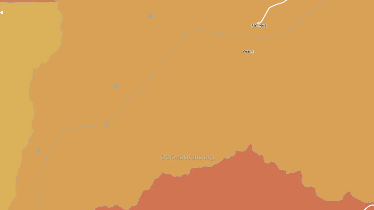 Red Wing, CO Map of Burglary Rates