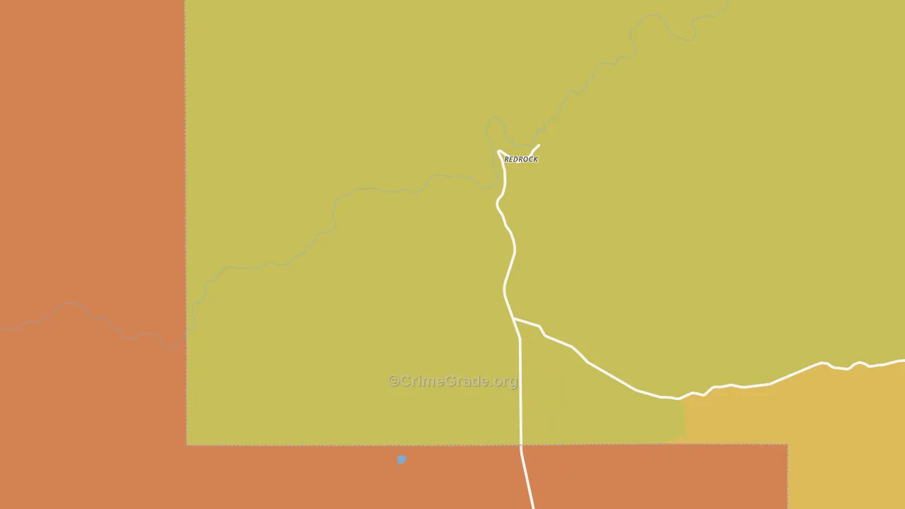 Redrock, NM Map of Burglary Rates