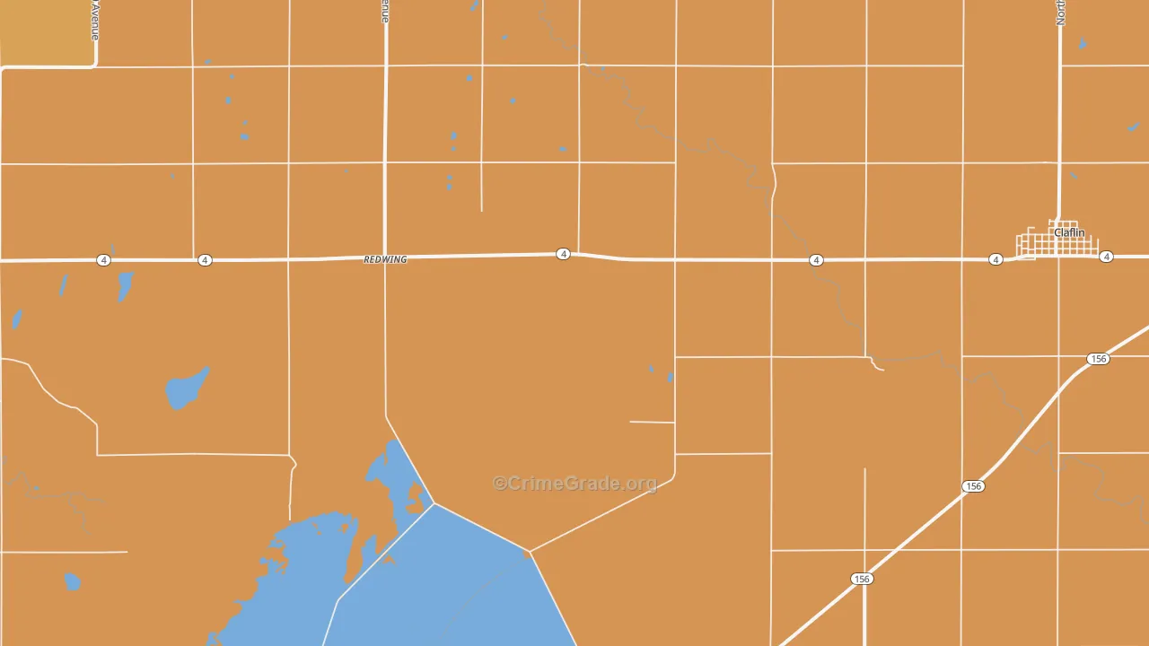 Redwing, KS Map of Burglary Rates