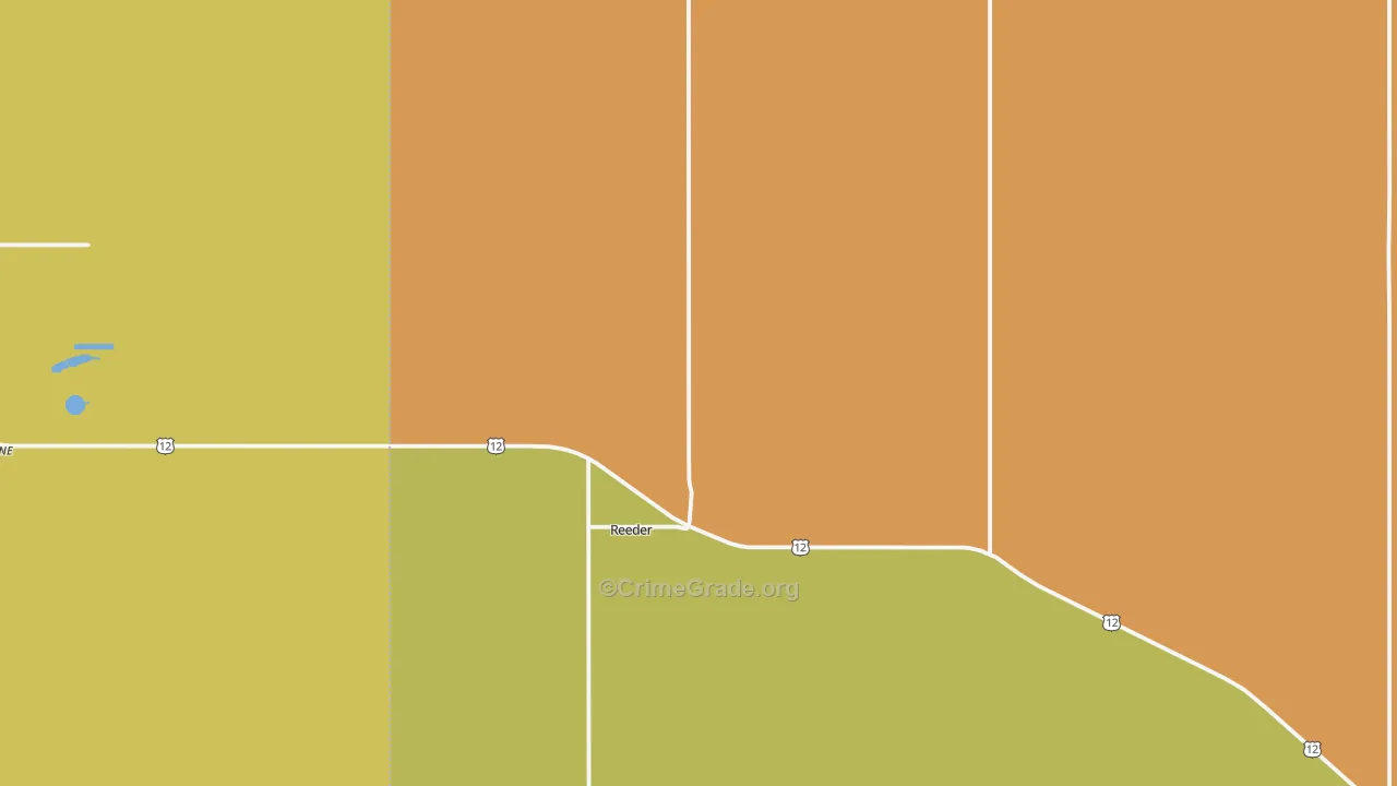 Reeder, ND Map of Burglary Rates