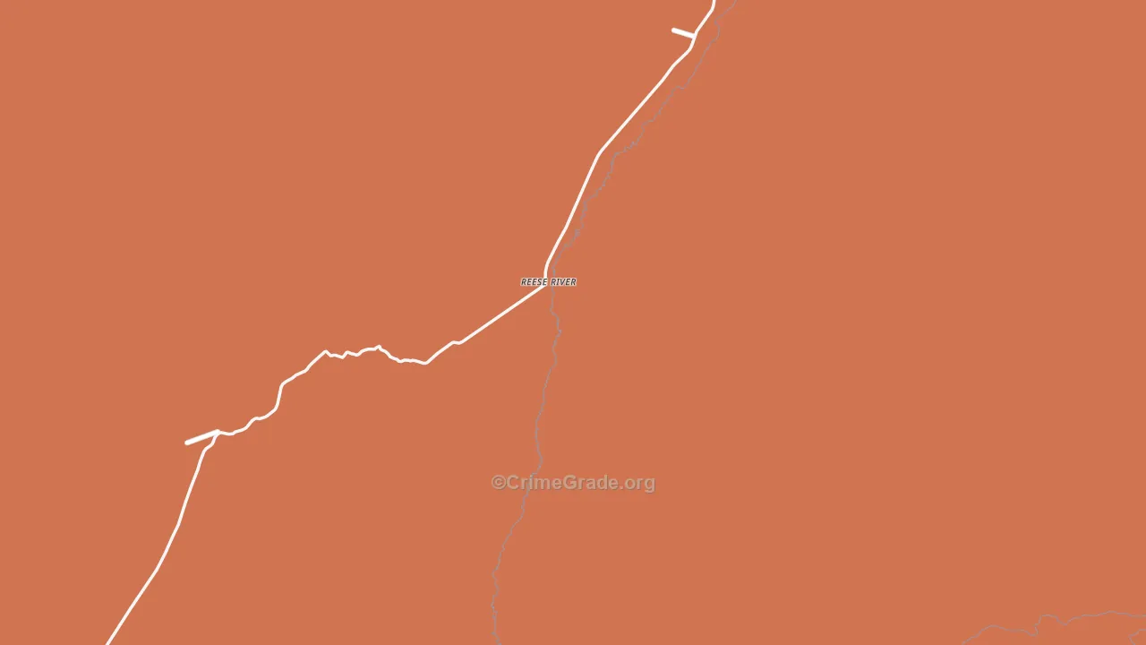 Reese River, NV Map of Burglary Rates