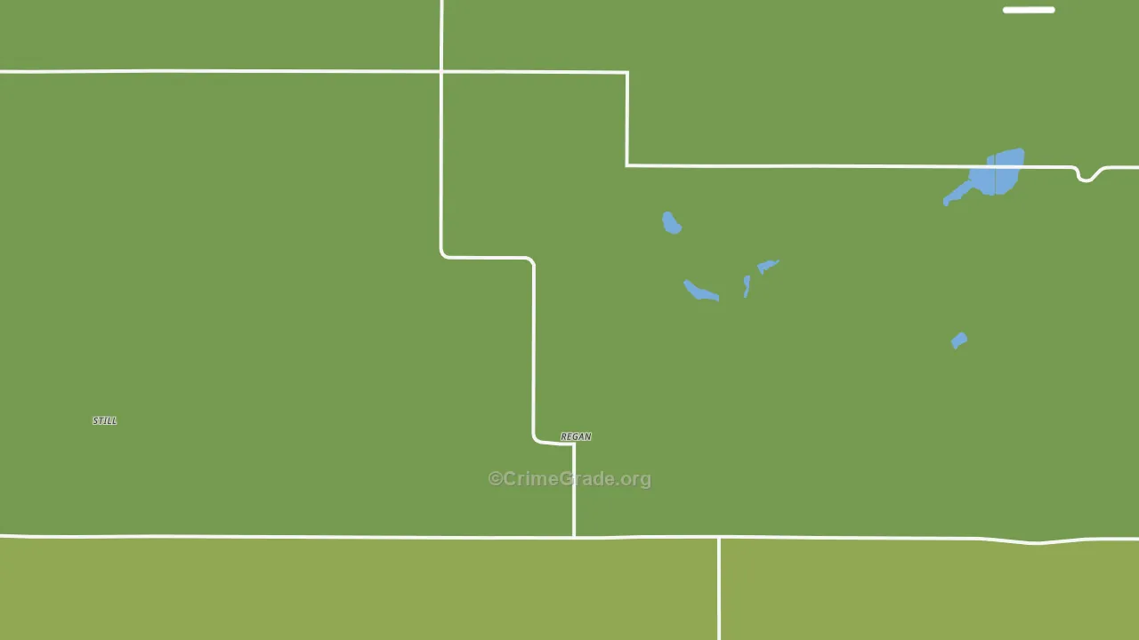 Regan, ND Map of Burglary Rates
