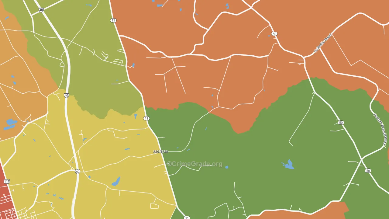 Register, NC Map of Burglary Rates