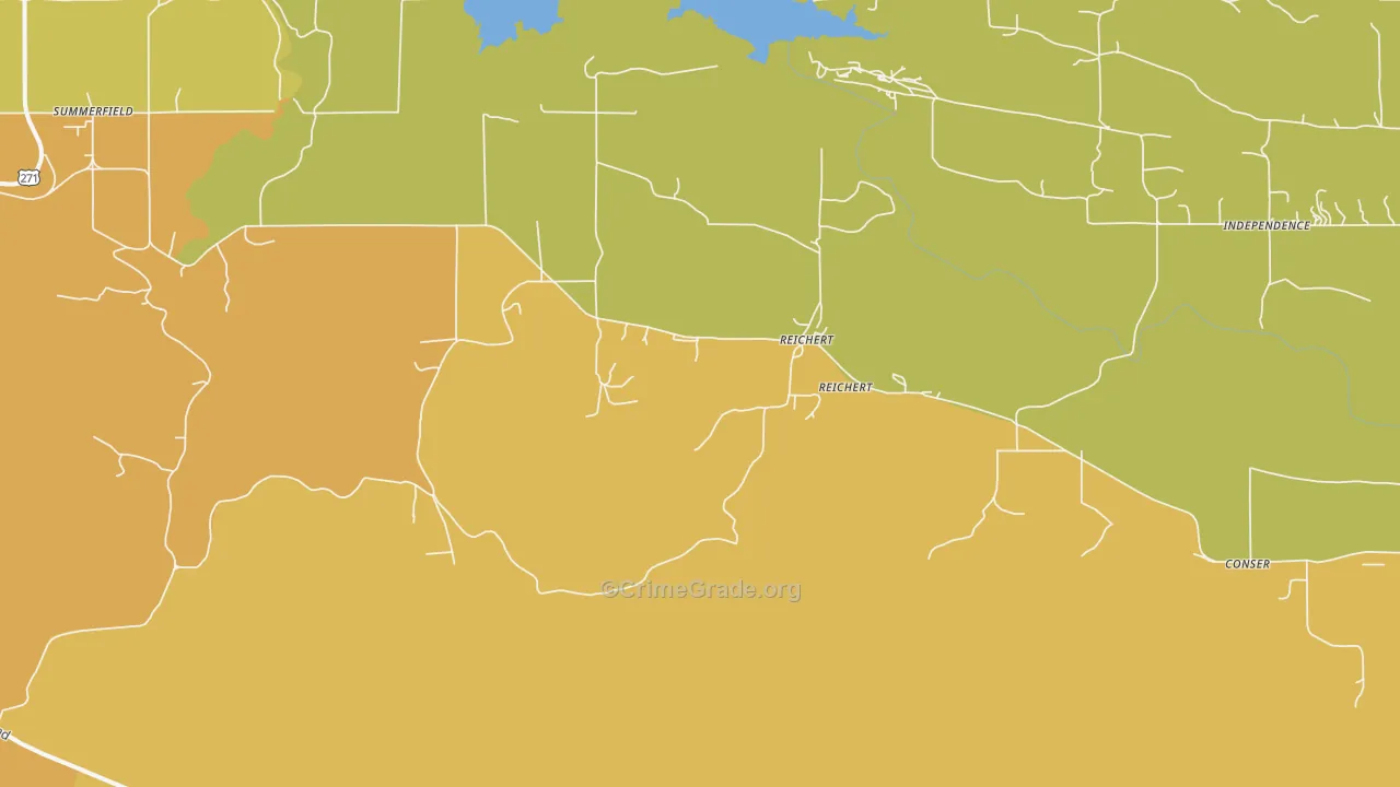 Reichert, OK Map of Burglary Rates