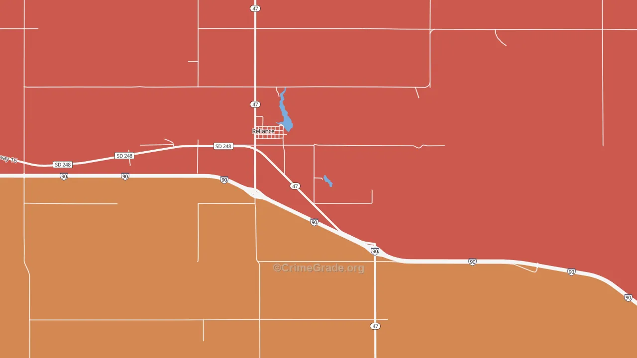 Reliance, SD Map of Burglary Rates
