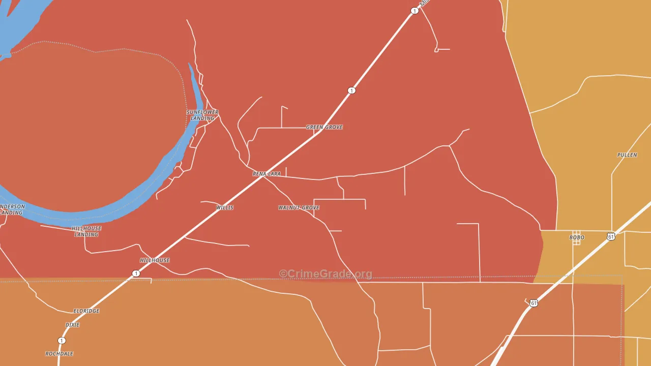 Rena Lara, MS Map of Burglary Rates
