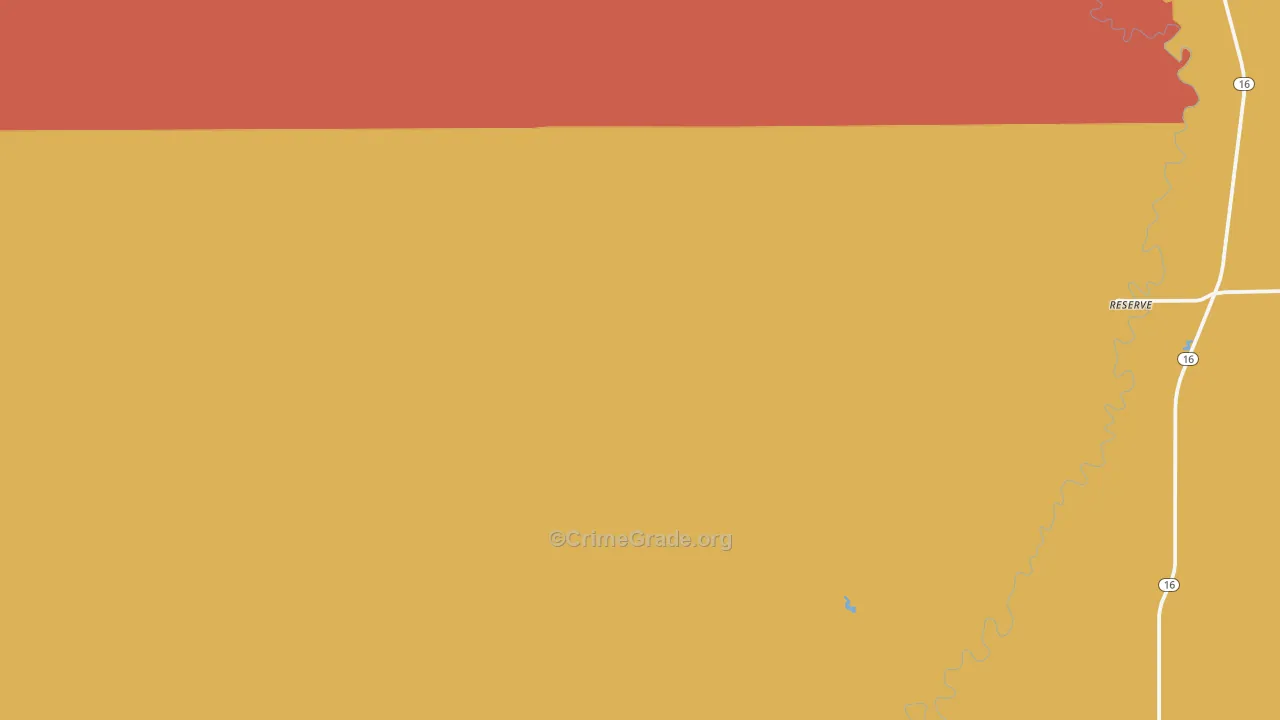 Reserve, MT Map of Burglary Rates