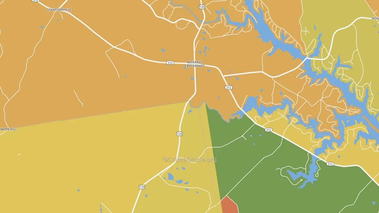 Resseaus Crossroads, GA Map of Burglary Rates