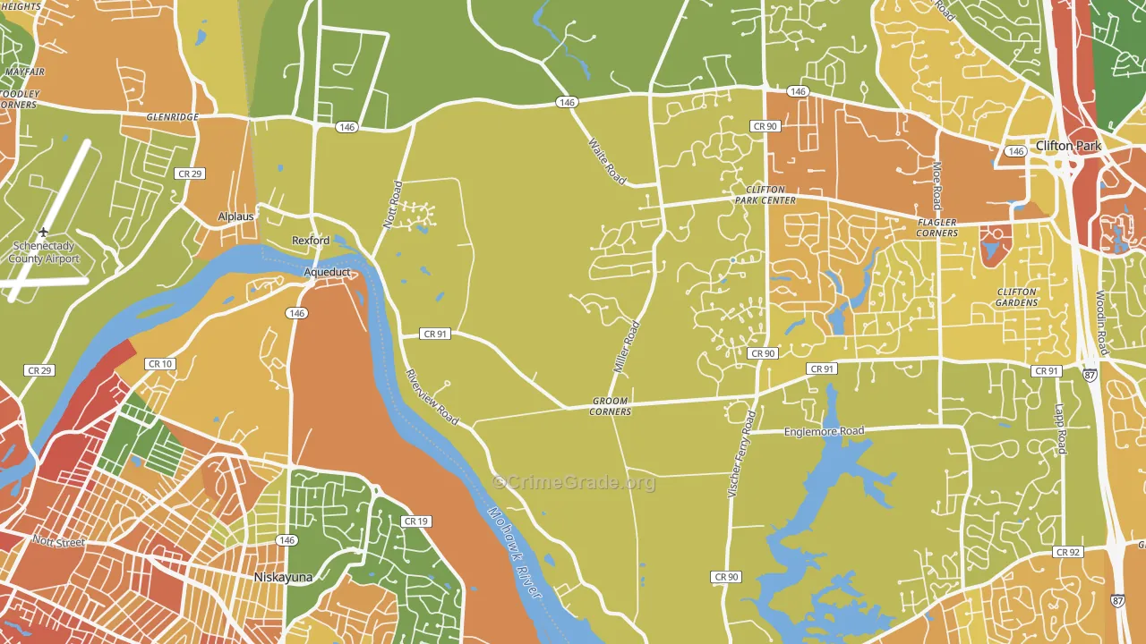 Rexford, NY Map of Burglary Rates