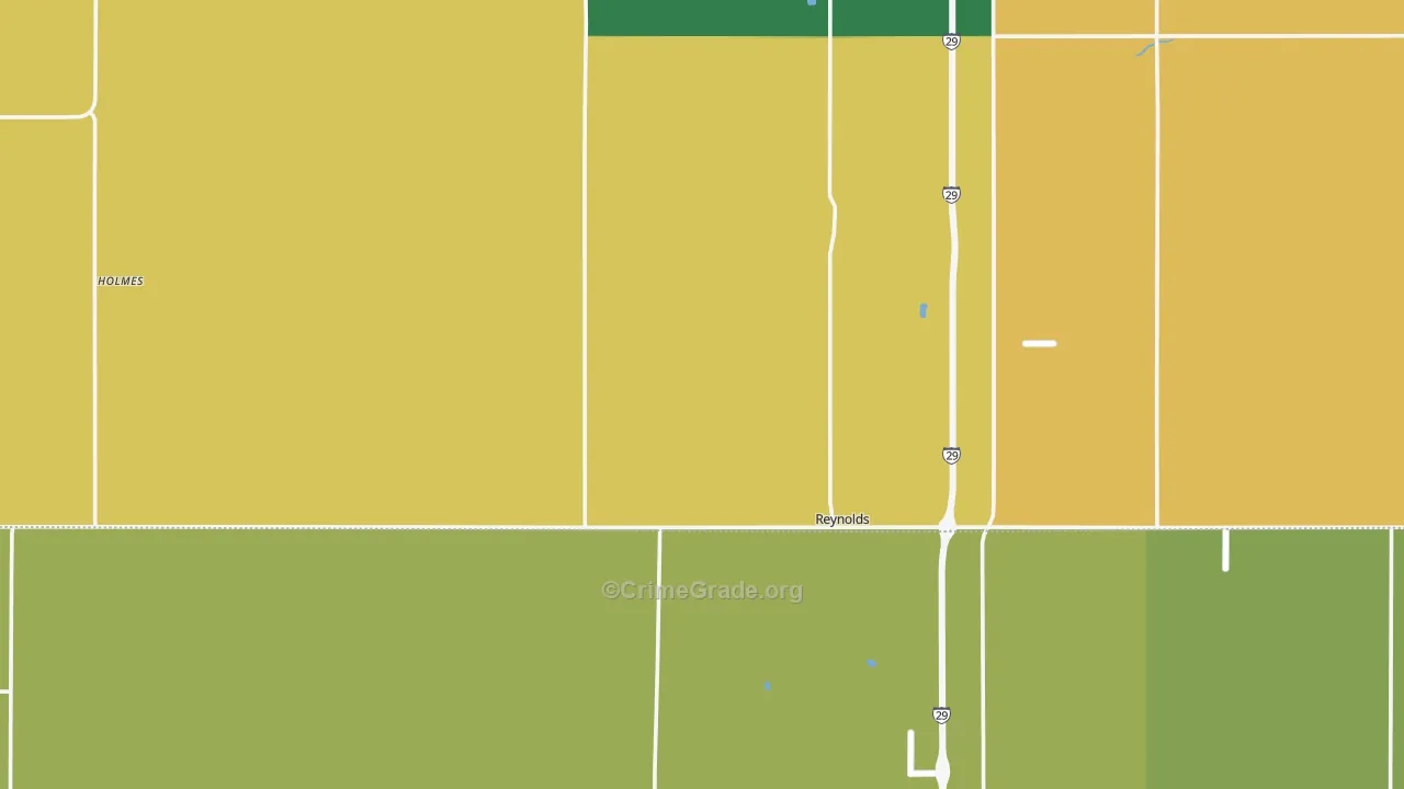 Reynolds, ND Map of Burglary Rates