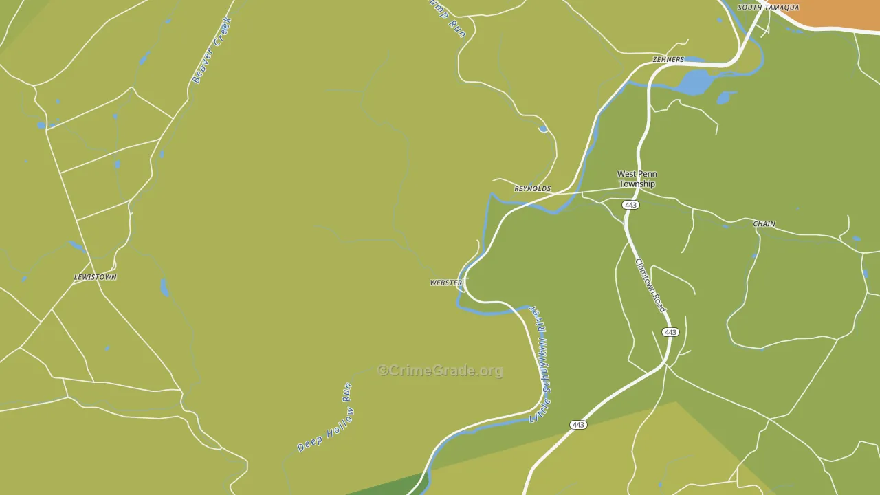 Reynolds, PA Map of Burglary Rates
