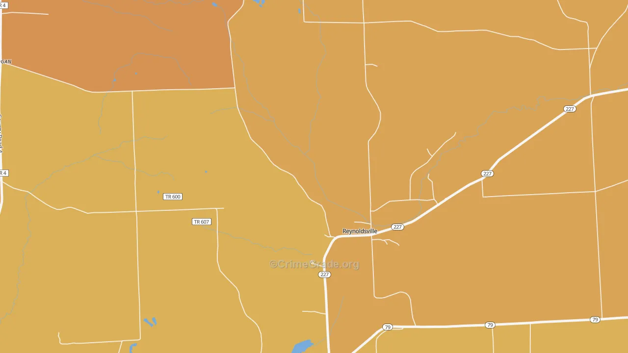 Reynoldsville, NY Map of Burglary Rates