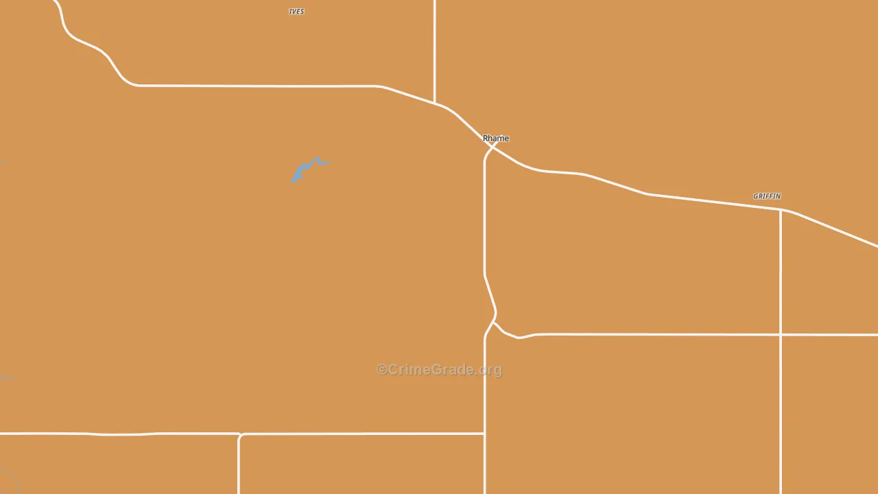 Rhame, ND Map of Burglary Rates