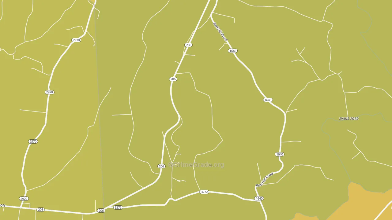 Rheber, KY Map of Burglary Rates