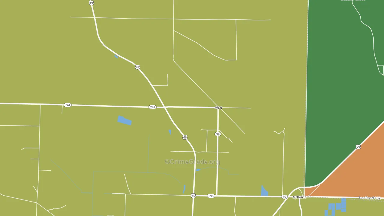 Rich, AR Map of Burglary Rates