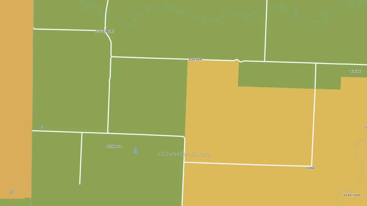 Richards, MO Map of Burglary Rates