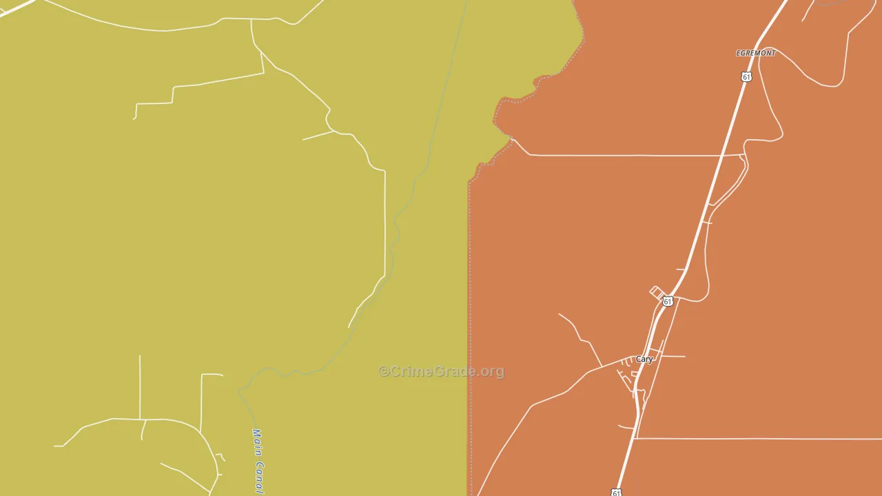 Richey, MS Map of Burglary Rates