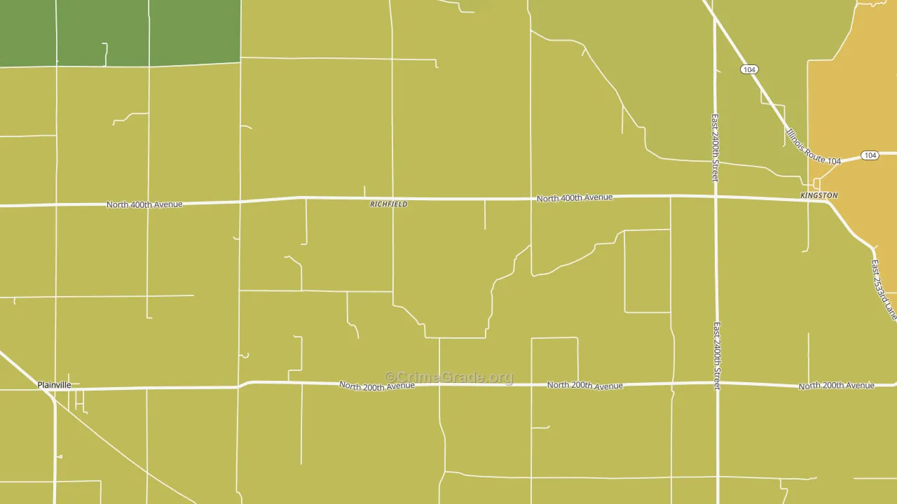 Richfield, IL Map of Burglary Rates