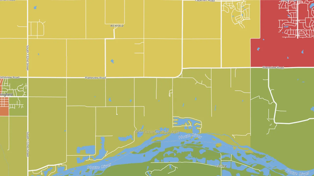Richfield, NE Map of Burglary Rates