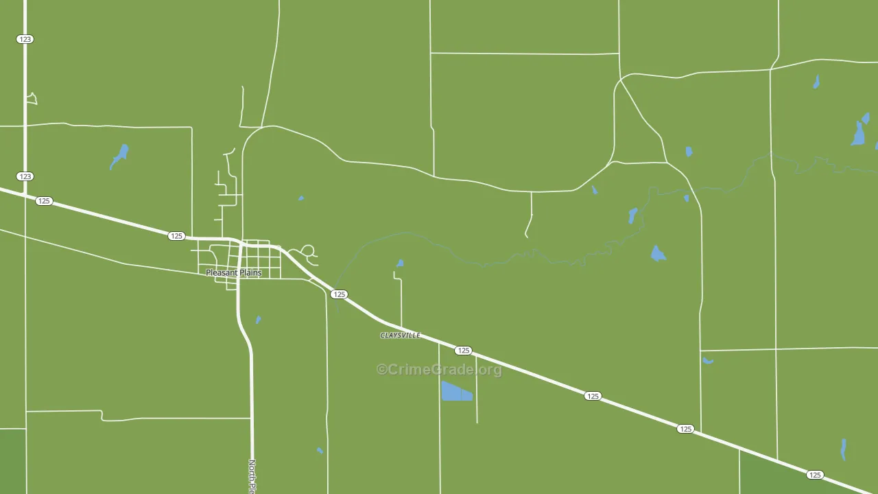 Richland, IL Map of Burglary Rates