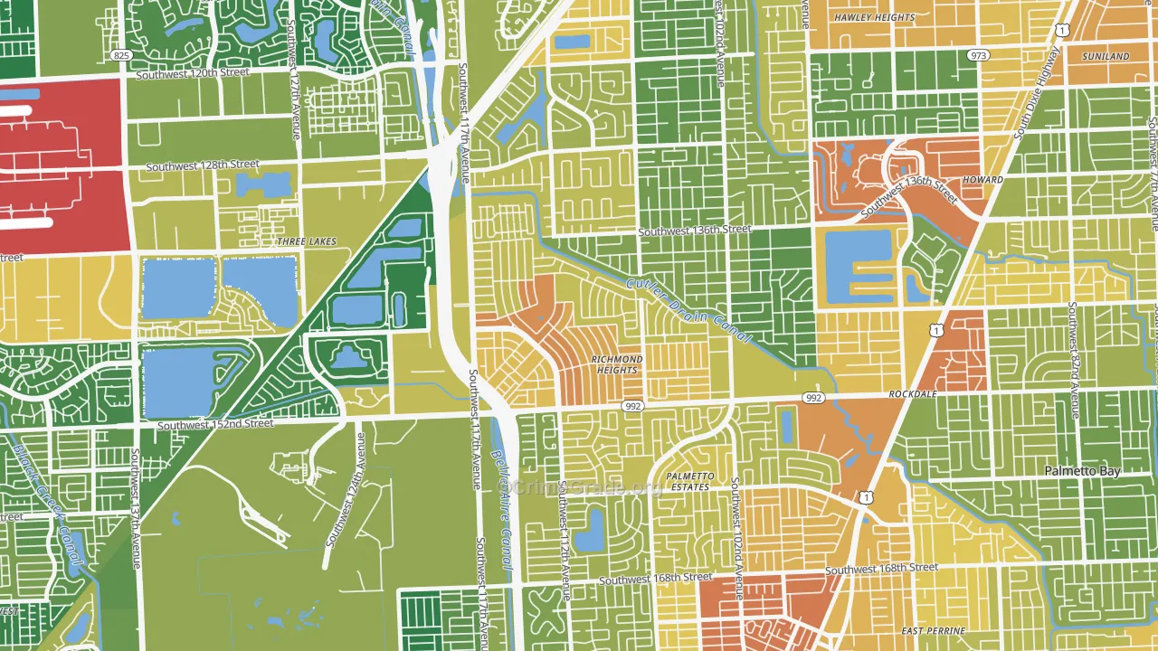 Richmond Heights, FL Map of Burglary Rates