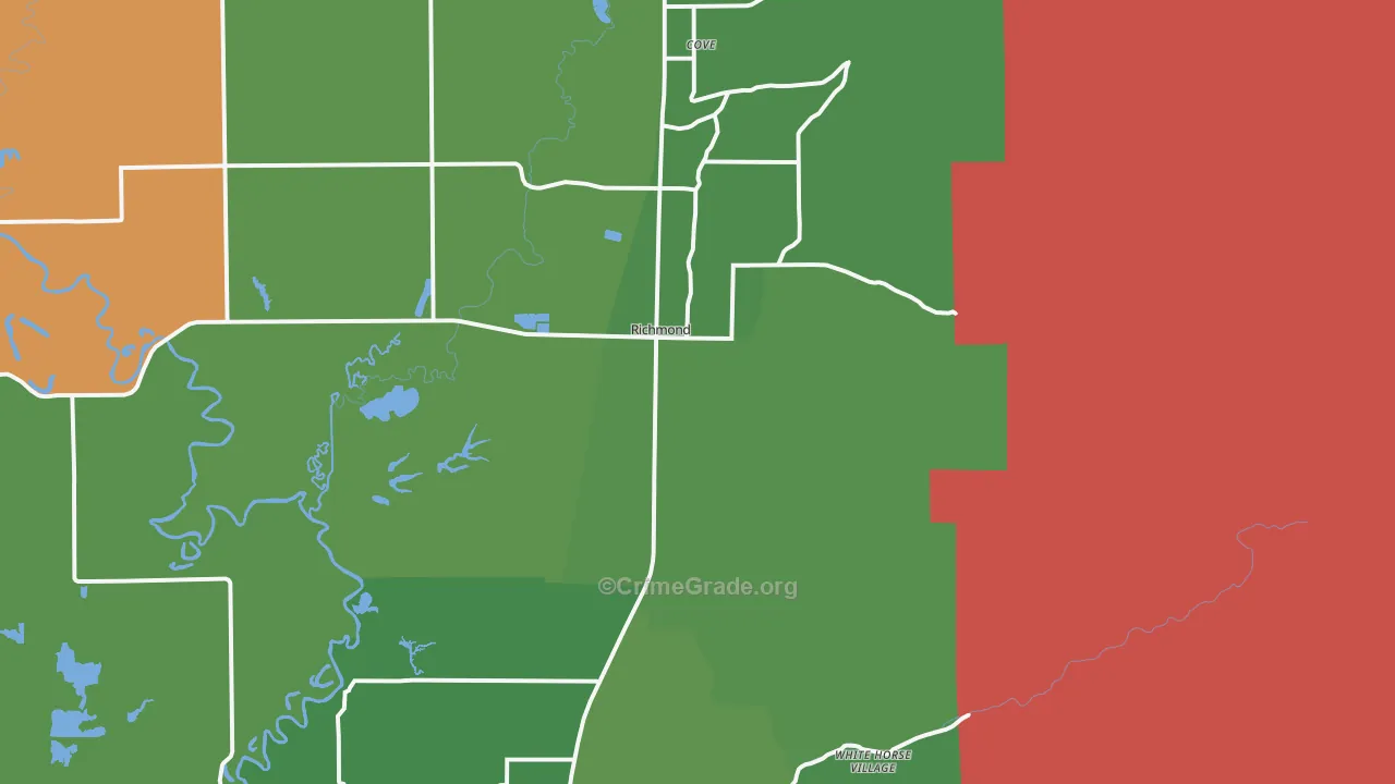 Richmond, UT Map of Burglary Rates