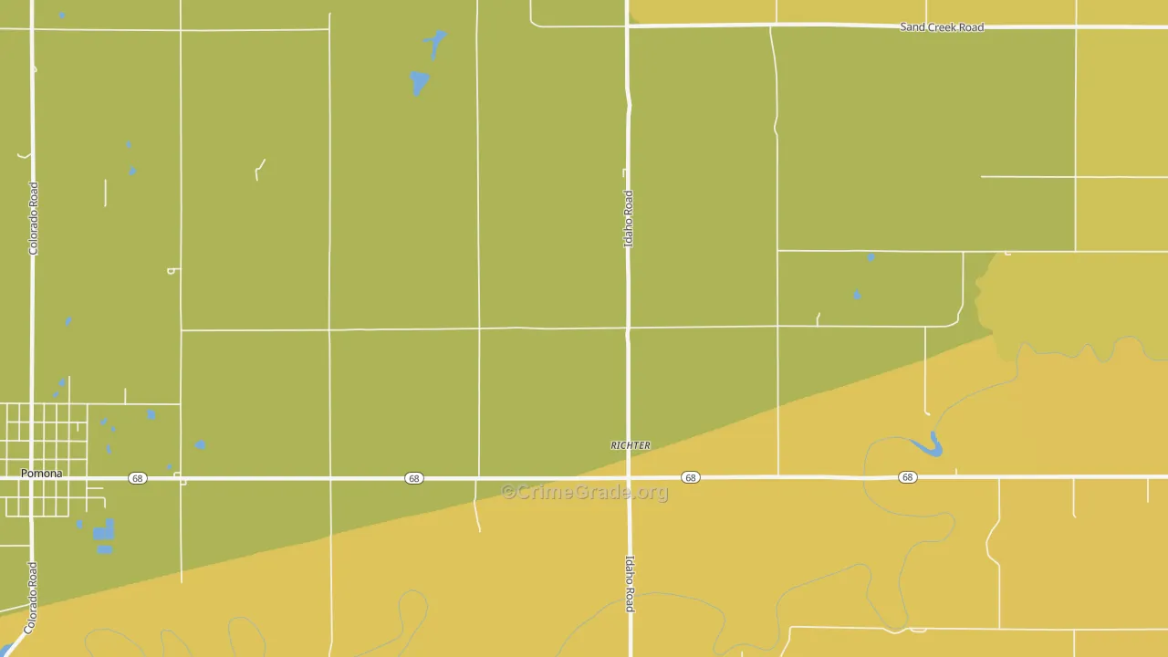 Richter, KS Map of Burglary Rates
