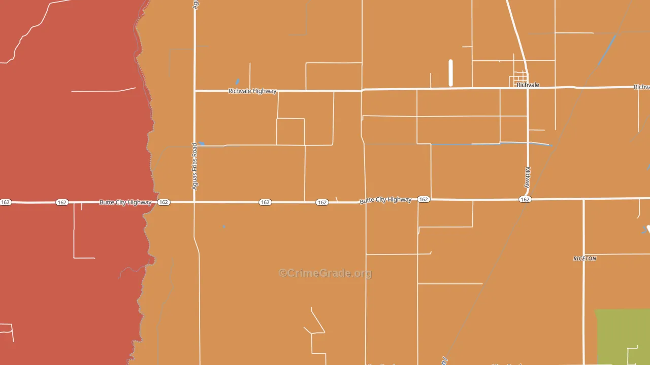 Richvale, CA Map of Burglary Rates