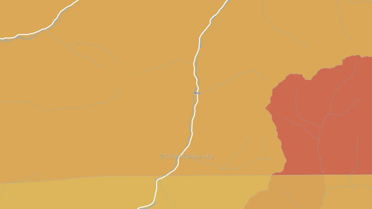 Rico, CO Map of Burglary Rates
