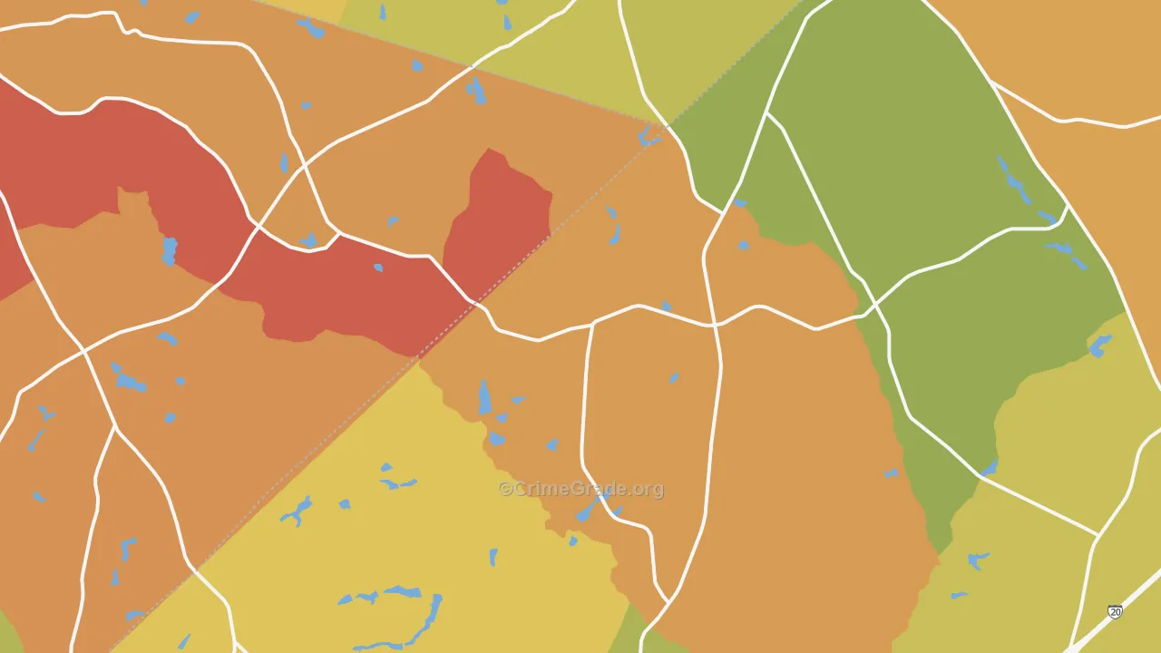 Ridge Spring, SC Map of Burglary Rates