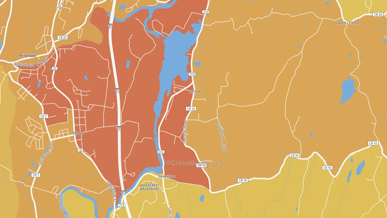 Rifton, NY Map of Burglary Rates